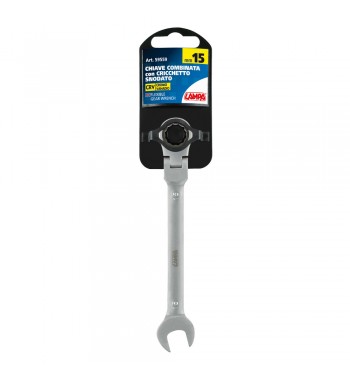 Llave combinada con trinquete articulado 15 mm 2