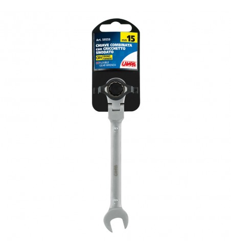 Llave combinada con trinquete articulado 15 mm