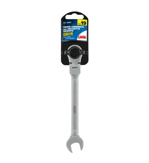 Llave combinada con trinquete articulado 19 mm