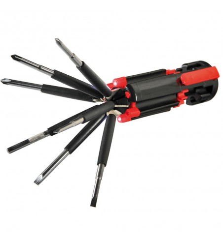 SET 7 DESTORNILLADORES + LINTERNA LED