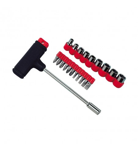 Kit llaves de vaso + puntas destornillador 20 piezas