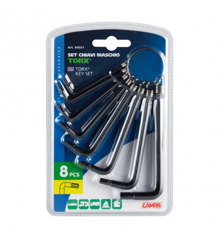 Llaves hexagonales torx 8 piezas