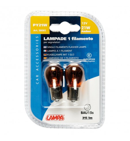 Lámpara PY21W 1 filamento ambar 21W