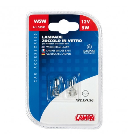 Lámpara W5W 5W 1X9 5D sin casquillo