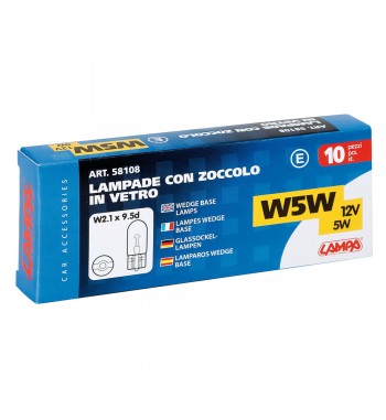 Lámpara W5W 12V 5W W2 1X9 5D 2