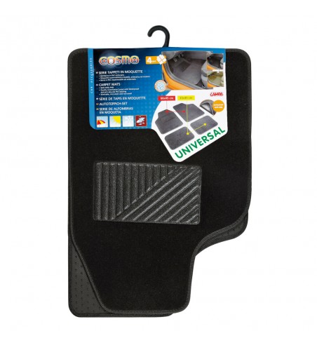 Alfombras Cosmo universal moqueta y PVC negro