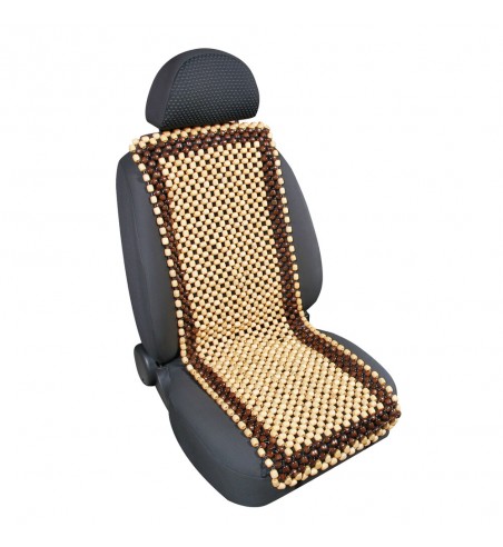 Respaldo asiento bolas madera "samurai" natural y madera beige