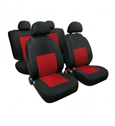 Funda asiento deportivo en poliester roja/negra