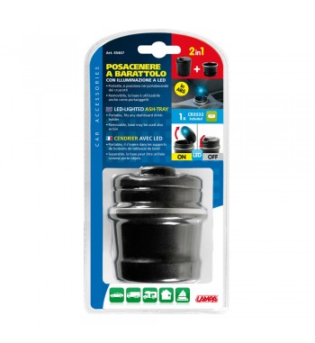 Cenicero de estaño con luz led 2