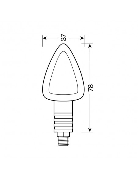 INTERMITENTE NEGRO MODELO FOCAL 12V 21W HOMOLOGACION E