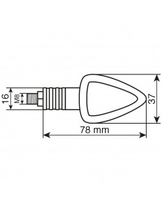 INTERMITENTE CARBONO MODELO FOCAL 12V 21W HOMOLOGACION E 2