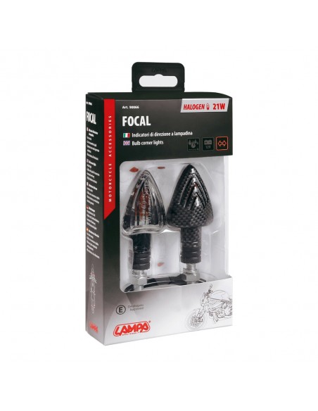 INTERMITENTE CARBONO MODELO FOCAL 12V 21W HOMOLOGACION E