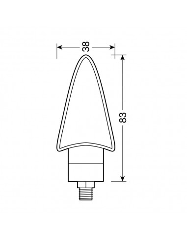 INTERMITENTE LED NEGRO MODELO SPIKE 12V...