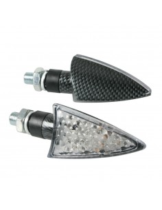 INTERMITENTE LED CARBON MODELO SPIKE 12V HOMOLOGACION E