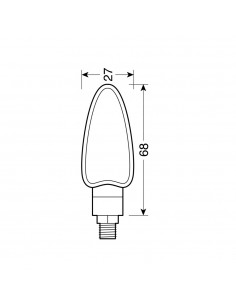 INTERMITENTE NEGRO MODELO ARROW 12V 21W HOMOLOGACION E 2