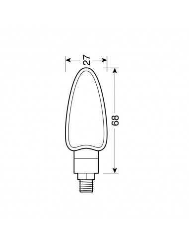 INTERMITENTE NEGRO MODELO ARROW 12V 21W...