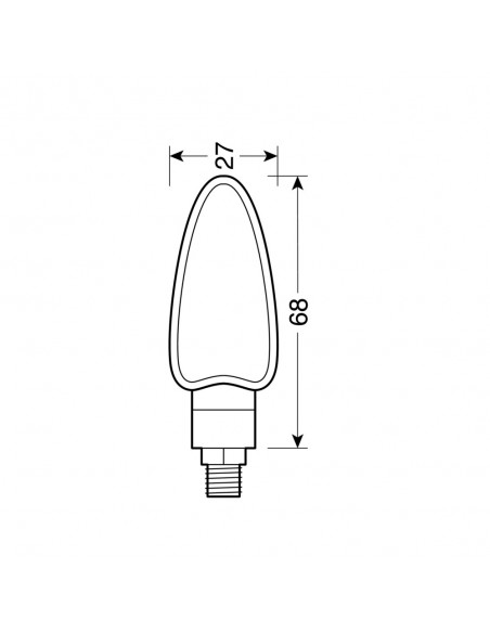 INTERMITENTE NEGRO MODELO ARROW 12V 21W HOMOLOGACION E