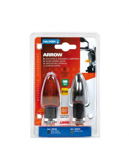 INTERMITENTE NEGRO MODELO ARROW 12V 21W HOMOLOGACION E