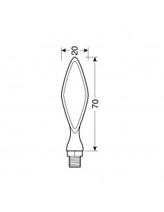 INTERMITENTE LED CROMO MODELO STORM 12V HOMOLOGACION E 2