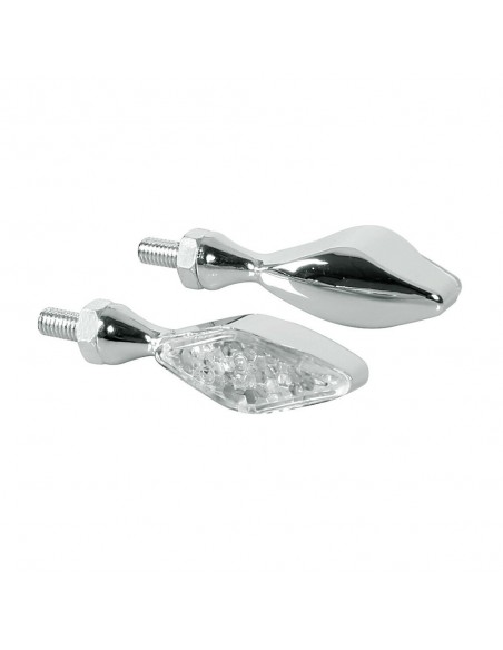 INTERMITENTE LED CROMO MODELO STORM 12V HOMOLOGACION E