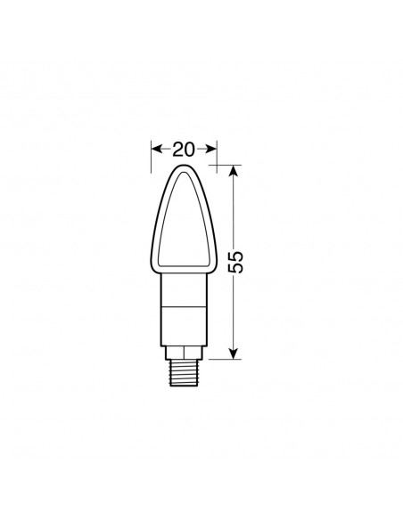INTERMITENTE LED NEGRO MODELO ATOM 12V HOMOLOGACION E