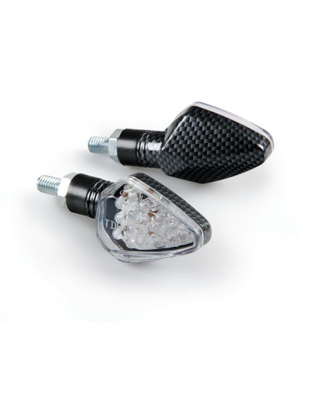INTERMITENTE LED CARBON MODELO PENTA 12V HOMOLOGACION E