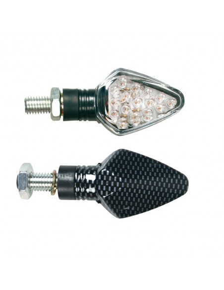 INTERMITENTE LED CARBON MODELO PENTA 12V HOMOLOGACION E