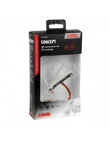 LUZ TRASERA LED MODELO CONCEPT 3 FUNCIONES 12V...