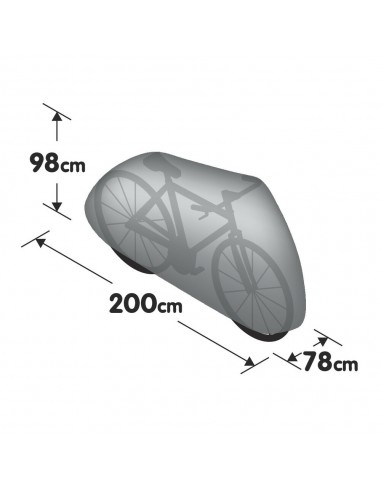 FUNDA PARA BICICLETA EN TELA"DE-LUX" 200X78X98CM