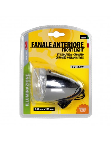 LUZ DELANTERA CROMADA 63X100MM 6V-2,4W