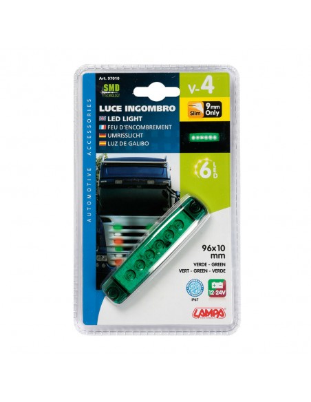 LUZ LED CON 12/24 V VERDE