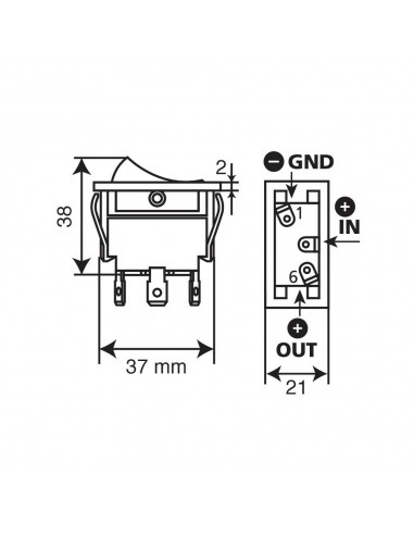 INTERRUPTOR LUMINOSO 12V/24V MAX 20A