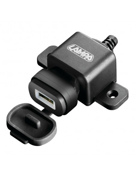 CARGADOR USB 12/24V CON FIJACION CON TORNILLO Y CONECTORES