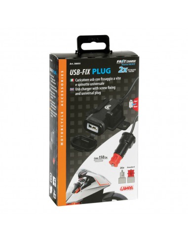 CARGADOR USB 12/24V 2400 mA CON FIJACION CON...