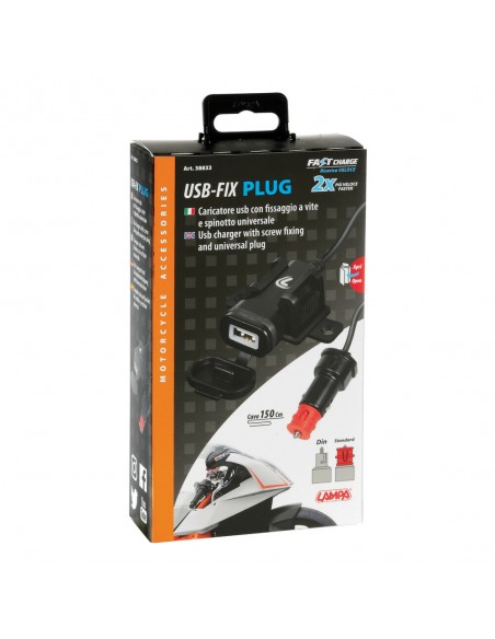 CARGADOR USB 12/24V 2400 mA CON FIJACION CON TORNILLO