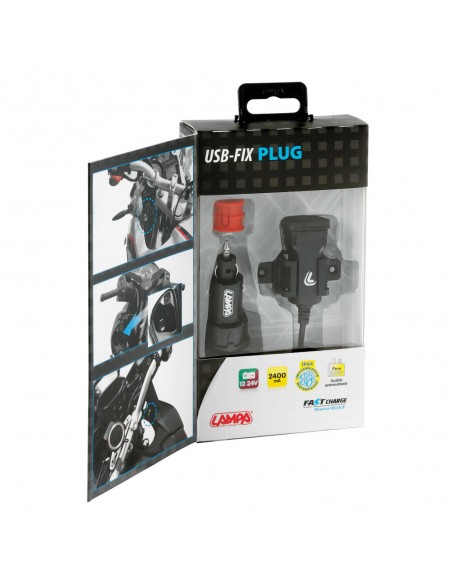 CARGADOR USB 12/24V 2400 mA CON FIJACION CON TORNILLO
