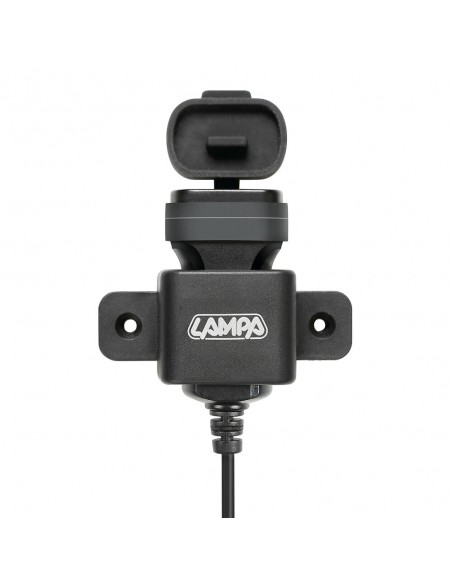 CARGADOR USB 12/24V CON FIJACION CON TORNILLO Y CONECTORES