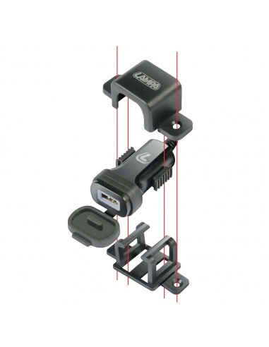 CARGADOR USB 12/24V CON FIJACION CON TORNILLO Y...