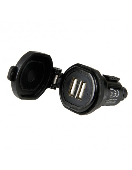 CARGADOR DE BATERIA  Din 2 USB 12/32V 2700mA (CARGA RAPIDA)