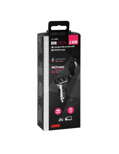 CARGADOR DE BATERIA  Din 2 USB 12/32V 2700mA...