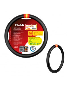FUNDA DE VOLANTE BANDERA DE ESPAÑA M 44/46 CM